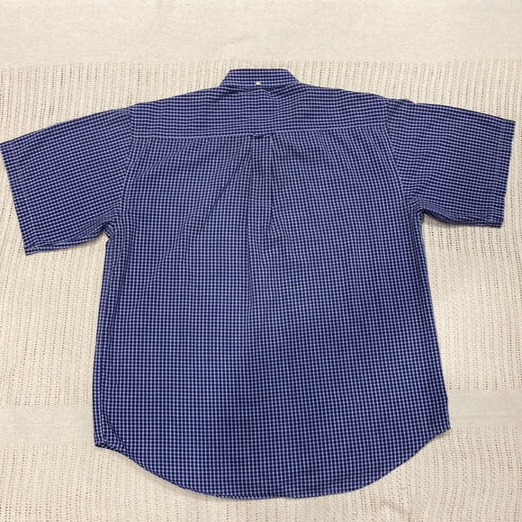 Bogari Studio Designed in Italy Cotton Checked Plaid Blue Shirt as New Men's L ! - Picture 6 of 9